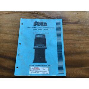 ORIGINAL Sega Titan Standard Resolution Video Game Cabinet Service Manual